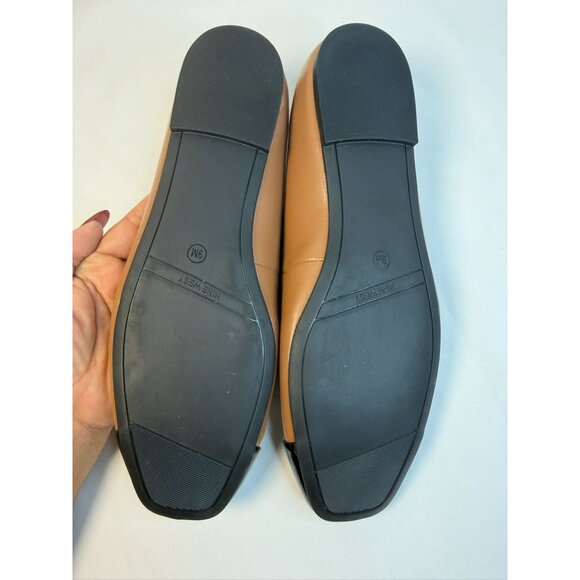 Nine West Ollin Womens Size 9M Tan Black Patent CapToe Ballet Flat Shoes - Picture 10 of 12